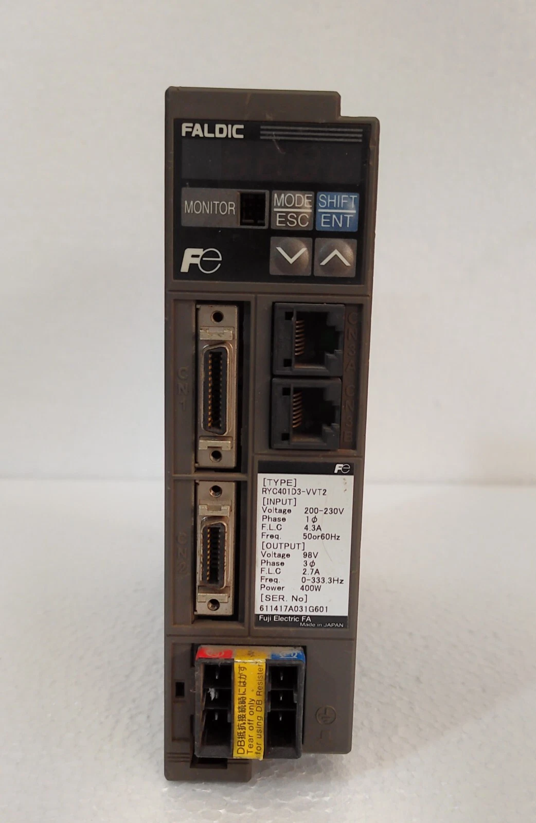 FALDIC FUJI ELECTRIC RYC401D3-VVT2 SINGLE PHASE SERVO AMPLIFIER RYC401D3VVT2